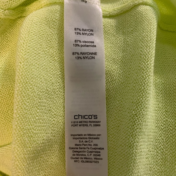 Chico’s yellow summer sweater size 1 (medium) - Picture 5 of 6